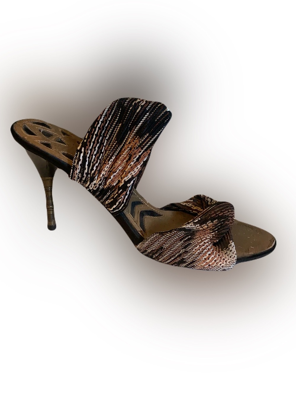 Nine West Women 'NICEHEELS' Fabric Mule Sandals